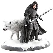 Game of Thrones Jon Snow and Ghost Statue